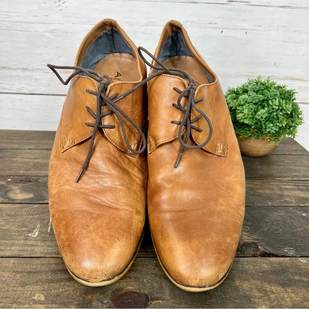 Aldo Men’s Tan Leather Derby Shoes
